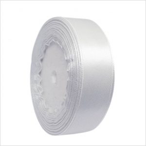 White Satin Ribbon 1 Inch Wide - 1 Roll