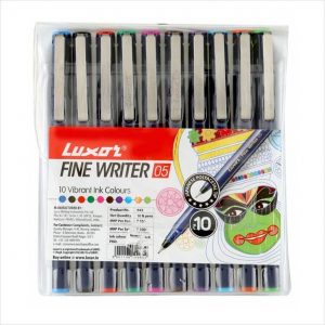 Luxor Finewriter 05 Assorted color Pen - Pack of 10