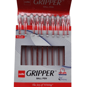Cello Gripper Ball Pen - Red - Pack of 10