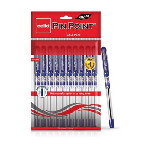 Cello Pin Point Ball Pen - Blue - Pack of 10