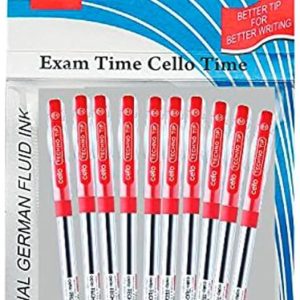 Cello Techno Tip Ball Pen - Red- Pack of 10