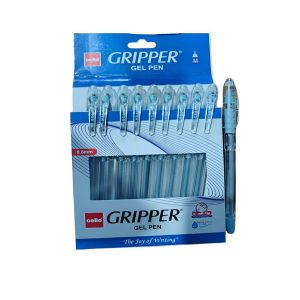 Cello Gripper Gel Pen - Black- Pack of 10