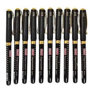 Montex Impression Gold Ball Pen - Blue- Pack of 10