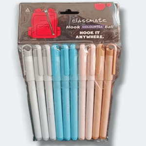 Classmate Hook Ball Pen - Blue- Pack of 10