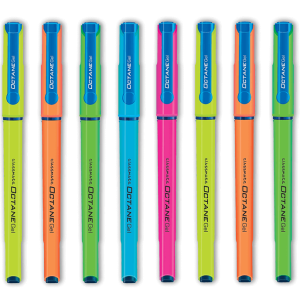 Classmate Octane Gel Pen - Neon Body - Blue- Pack of 10