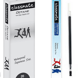 Classmate Octane Gel Pen Refill- Black- Pack of 20