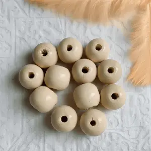 Semi finished Wooden Loose Bead Balls for DIY Craft  - 15mm